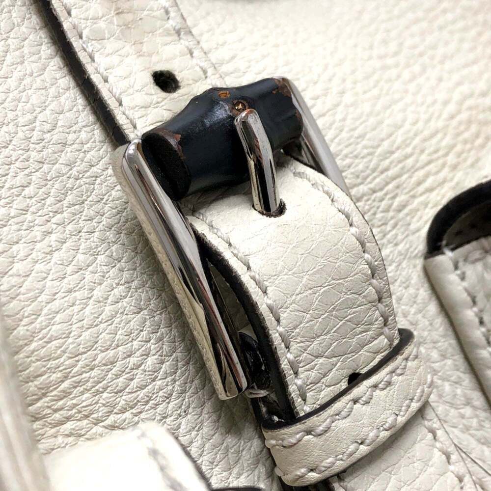 GUCCI Authentic White Bamboo Backpack - Picture 9 of 16